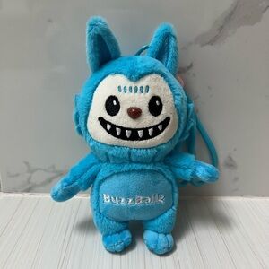 NWT Buzzballz LaBuzzy Labubu Blue Plush Toy Keychain